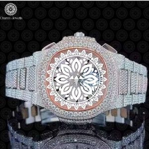 Charm Jewells Luxury Stainless Steel Watch 42mm Round Dial Sapphire Crystal Quartz Movement <b>Chronograph</b> Unisex Fashion Design - Product Image 1