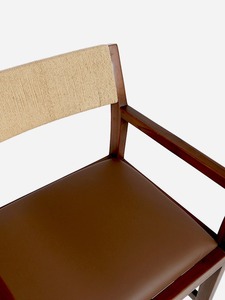 Silla de Madera Maciza Premium con Ratán Tejido a Mano, Muebles Escandinavos Minimalistas para Restaurantes y Hostelería - Product Image 5