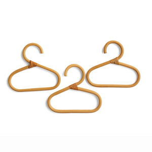 Boho rattan hangers for child clothes <b>displaying</b> custom brand logo decorative closet hanger - Product Image 6