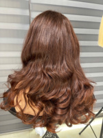 Perruque Lace Closure en Cheveux Vietnamiens Remy Vierges Teints de Qualité Supérieure, Couleur Plus Claire, Modèle Nasa Hair Kevin, 100g, Taux de Cheveux Longs