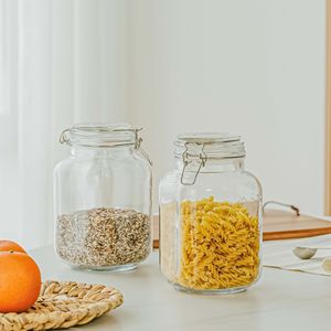 67 oz coperchio di vetro del coperchio di stoccaggio contenitore elegante barattolo di vetro per ingredienti secchi e conservazione degli alimenti - Product Image 3