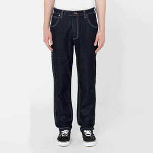 Pantalones Vaqueros de Mezclilla para Hombre, Corte Ancho, 100% Algodón, con Bolsillos, Color Negro, Estilo Casual, Etiqueta Personalizada - Product Image 1
