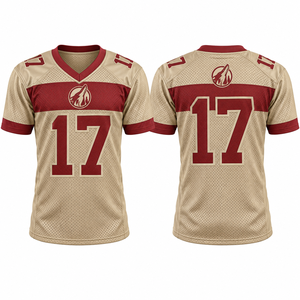 Maillot de football américain pour hommes à manches courtes, coupe athlétique confortable, idéal pour les compétitions de ligue et les matchs universitaires, design exportateur, vente au détail - Product Image 2