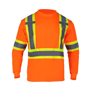 New Custom Made O-Neck Hi Vis Work Wear T-Shirts Men's High Visibility Short Sleeve Reflective Safety Breathable Customized - Product Image 6