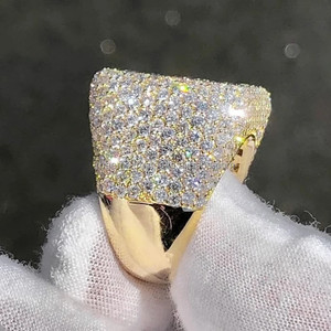 Luxury Brilliant Cut VVS Diamond Solitaire Engagement <b>Ring</b> Women Party 925 Sterling Silver IGI Certified Hip Hop Style Fine - Product Image 4
