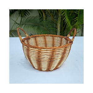 Cestas Redondas Sostenibles de Bambú y Raíz de Helecho, Decoración Multiusos para Frutas, Aperitivos y Flores. Ampliamente utilizado en hogares - Product Image 3