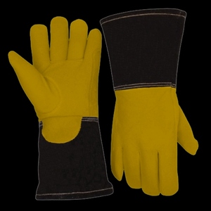 Guantes de Cuero Vacuno Retardantes de Llama, Reflectantes, para Seguridad Industrial, Construcción, Bomberos, Soldadura, Protección Contra Chispas y Calor - Product Image 4