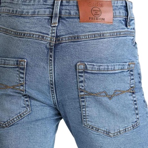 <b>Men's</b> Casual <b>High</b>-<b>Waist</b> Spandex Straight <b>Jeans</b> Comfortable and Breathable Medium Washed Formal Basic Style Denim Sweet Style - Product Image 2