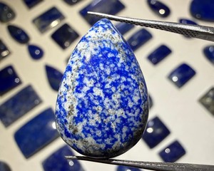 Lote de Cabujones de Lapislázuli Natural, Gemas Sueltas Pulimentadas y Lisas, Formas Surtidas, Azul Intenso, Piedra de Pirita Dorada, para Joyería - Product Image 3