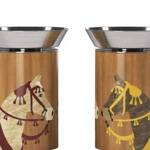 Mabkhara en bois de qualité supérieure, écologique, au design équestre, brûleur à bakhoor en métal artisanal pour encens arabe, oud, cadeau pour le Ramadan et l'Aïd - Product Image 2