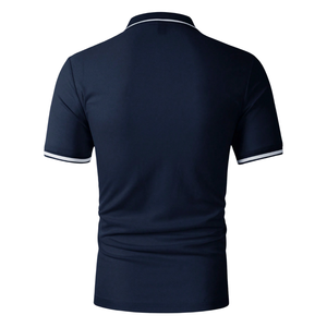 <b>Mens</b> Pique Polo <b>Shirt</b> Short Sleeve Casual Golf Tennis <b>Shirt</b> For Chest Pocket Contrast <b>Collar</b> Breathable Summer Casual Wear Top - Product Image 2