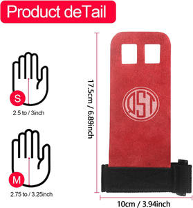 Guantes de Gimnasia de Doble Cuero Duraderos y Fáciles de Ajustar para Levantamiento de Pesas y Entrenamiento de Peso Muerto, Proveedor al por Mayor OEM ODM - Product Image 5