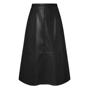 Faldas de Piel Sintética para Mujer 2026, Falda de Cintura Alta con Corte en A, Falda Midi Otoño Invierno, Más Vendida - Product Image 2