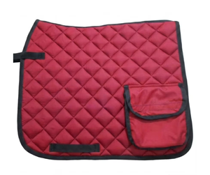Tapis de selle matelassé en coton avec poche, personnalisable avec logo, confortable, polyvalent, pour l'équitation anglaise et le dressage, vente en gros, OEM - Product Image 5