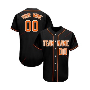 Custom Baseball Jersey Mens Sublimation Team Uniform Breathable Anti-Bacterial Short Polyester Sportswear OEM ODM Private <b>Label</b> - Product Image 1