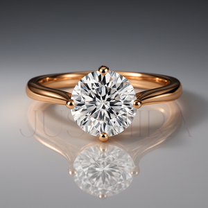 Certified Round Cut Moissanite Diamond Solitaire <b>Ring</b> for Women Silver Gold Rose Gold Options Free Delivery Elegant Fine Jewelry - Product Image 3
