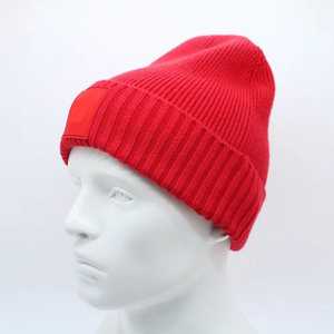 Bonnet tricoté unisexe d'hiver à revers, couleur unie, avec broderie personnalisée, bonnets chauds pour homme, style uni pour homme 2026 - Product Image 6
