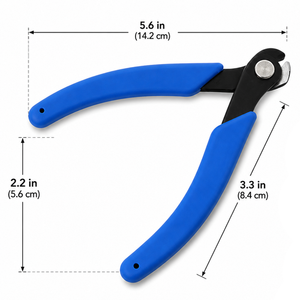 Blue Handle <b>Wire</b> Cutters Precision Flush Pliers For Jewelry Making Electronics <b>Craft</b> Work - Product Image 4