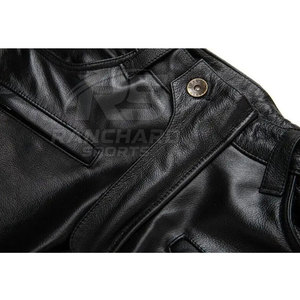 Pantalon en cuir pour homme, léger, décontracté, foncé, tendance, pour l'extérieur, coupe slim, durable, doux, confortable, élégant, pour la rue, usage quotidien - Product Image 4