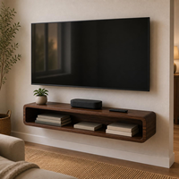 Étagère murale flottante en bois moderne, table console murale avec rangement ouvert pour salon, entrée, décoration intérieure