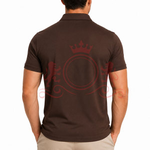 Exclusive Brown Polo Shirt Premium Comfort Soft Cotton Fabric <b>Classic</b> Fit Breathable Short Sleeve Fashion Wear - Product Image 2