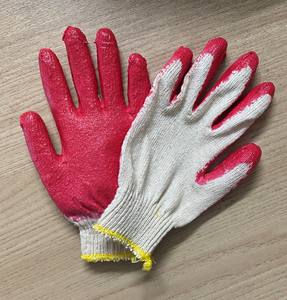 Gants en latex caoutchouté vietnamien anti-coupure, antidérapants, réutilisables, avec poignets en coton tricoté pour la protection des mains lors des travaux de jardinage - Product Image 4