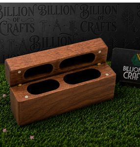 Caja de Madera para Anillos de Boda, Estuche Doble para Joyas, Logotipo Grabado con Láser, Forro de Terciopelo, Empaque de Regalo - Product Image 1
