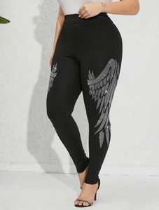 High Waist Full Length Black Waterproof Solid Stretch <b>Knitted</b> Jogger Style Women's <b>Leggings</b> - Product Image 5