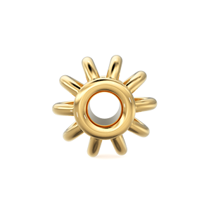 18K Solid Yellow Gold 4.2mm Single Piece Fancy Bali <b>Spacer</b> Bead High-end Jewelry Findings & Components - Product Image 3