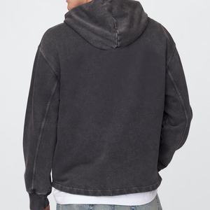 Sudadera con Capucha de Algodón Lavado para Hombre, Informal, de Invierno, con Forro Polar, Mangas Largas, de Secado Rápido y Transpirable - Product Image 4