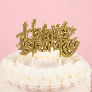 Set de Globos de Letras de Feliz Cumpleaños TOOWIN, Velas de Navidad con Forma de Letra, Velas Elegantes para Pastel - Product Image 1