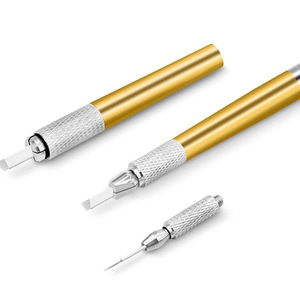 Outil de précision pour le modelage des sourcils avec design microblading, poignée ergonomique et construction pour une manipulation fluide - Product Image 1