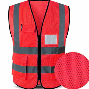 Chaleco de Trabajo Unisex de Alta Visibilidad con Bolsillos con Cremallera Reflectantes, Certificado CE, con Protección Contra Agujas, de Poliéster No Tóxico, Color Personalizado - Product Image 1