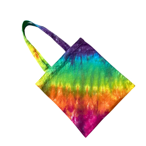 New Simple Everyday Use Breathable Tie Dye Cotton Tote <b>Bag</b> Geometric Pattern Long Handle Shoulder Strap Large Capacity Shopping - Product Image 2