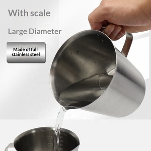Seau à glace en acier inoxydable avec échelle graduée, idéal pour la pâtisserie, la cuisine et la préparation de cocktails – Vente en gros - Product Image 1