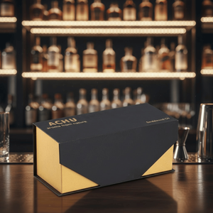 Eco Friendly Rigid Kraft Paper <b>Bottle</b> Packaging <b>Box</b> | Recyclable Brown Cardboard Gift <b>Box</b> Embossing for Wine Beverages Oil - Product Image 3