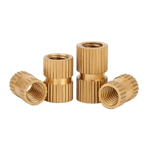 OEM Precision Brass Threaded <b>Inserts</b> for Plastic <b>Molding</b> Vertical Knurled <b>Inserts</b> for Electronics - Product Image 1