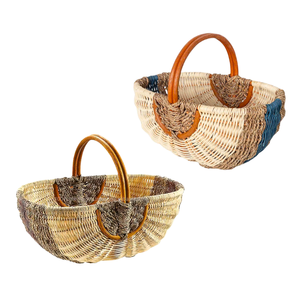 Cesta de Mimbre Natural Personalizable para Picnic, Almacenamiento de Alimentos y Organización - Product Image 1