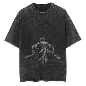 Camiseta Oversize de Algodón Vintage con Lavado Ácido para Hombre, Estilo Streetwear, Personalizada, 230 Gsm, Lavado a la Piedra - Product Image 1