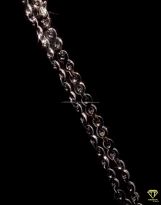 <b>Infinity</b> Link Chain VVS1 Quality Round Cut Moissanite Diamond Pass 925 Sterling Silver Tester Round diamond Bezal settings gift - Product Image 5