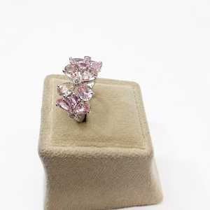 Pink Sapphire <b>Ring</b> 925 Sterling Silver Rhodium Plated Prong Set Luxury Gemstone for Women <b>Kids</b>-Anniversary Engagement Wedding - Product Image 1
