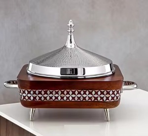 Designer Metal Hot Pot Insulated Casserole Stainless Steel <b>Food</b> Warmer Serving Bowl with Lid for Kitchen Dining Premium Quality - Product Image 5