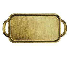 Plateau décoratif rectangulaire en laiton avec poignées, artisanat traditionnel en métal, plateau de service pour la décoration de la maison - Product Image 1