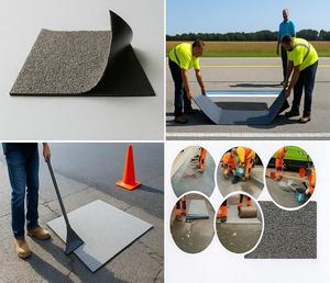 Industrial Road Patch Mat 1m X 1m Waterproof Asphalt Repair Material for Exterior Pavement Maintenance - Product Image 1