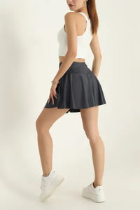 Falda Midi Plisada de Cintura Alta en PU Marrón, Nueva Colección 2025, para Mujer, Elegante, Estilo Urbano, Esencial para el Invierno - Product Image 2