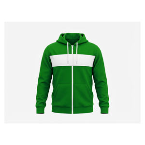 Veste à capuche zippée intégrale en molleton de coton, conception personnalisée OEM pour hommes, femmes et jeunes, idéale pour l'entraînement et le sport - Product Image 3