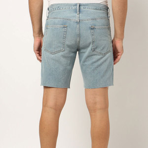 Shorts Bermuda en jean bleu clair pour homme, taille mi-haute, fermeture éclair, en coton tissé, décontracté, respirant, écologique, séchage rapide, anti-UV - Product Image 4