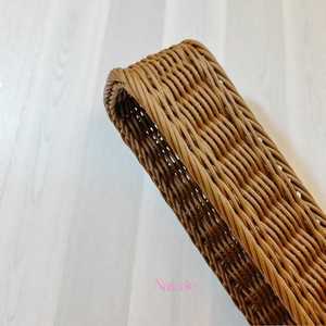 Bandeja de Servir de Bambú Natural y Ratán Tejido con Asas de Correa para Mesa de Centro, Disponible al Mejor Precio - Product Image 2