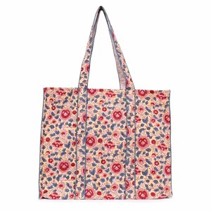 Sac fourre-tout en coton matelassé de luxe, imprimé floral jungle, sacs à bandoulière réutilisables, sacs de shopping écologiques de grande taille - Product Image 2