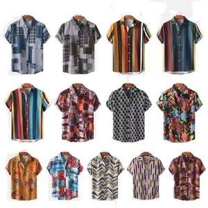 Top 12 chemises pour hommes, hauts à manches courtes imprimés de fleurs, t-shirt pour fête sur la plage, t-shirt boutonné, coupe confortable - Product Image 6